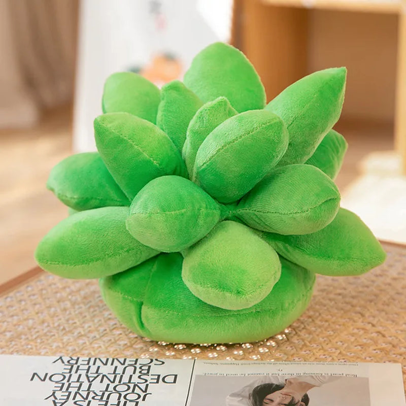 Succulent Plush Pillow Lifelike Plant Potted Succulent Plush Toy Stuffed Soft Cushion Seat Home Decor Girlfriend Birthday Gifts