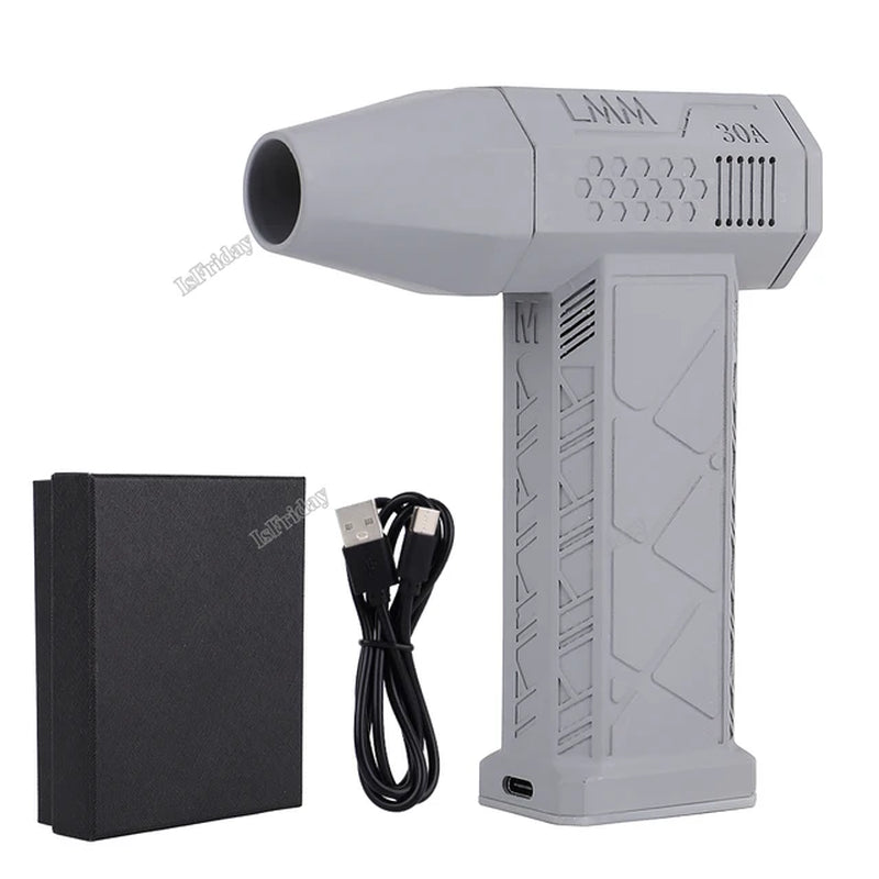 Mini Turbo Jet Fan 110000RPM Wind Speed 45M/S Brushless Motor Handheld Duct Fan High-Performance Cyclone Turbo Electric Blower