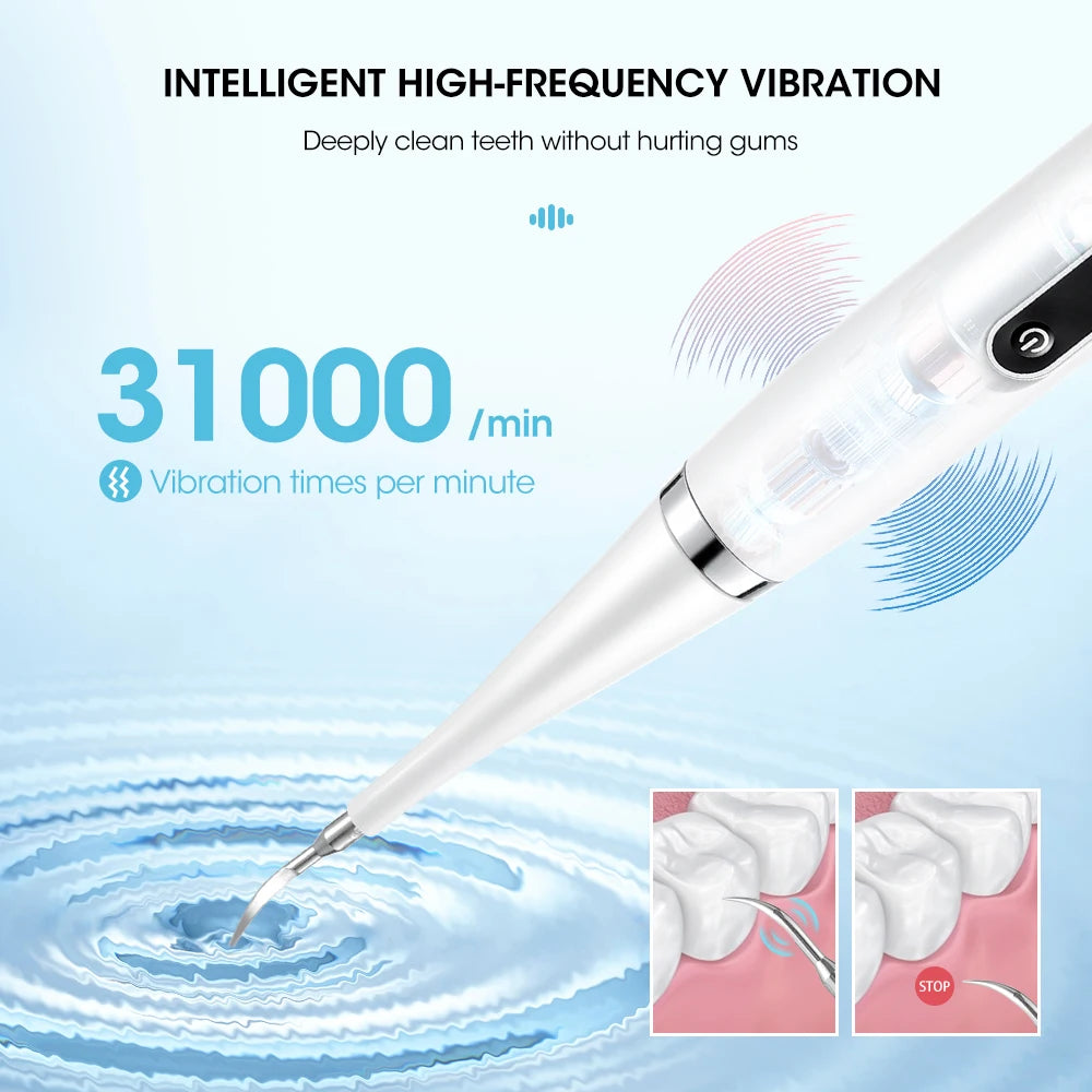 Electric Tooth Whitening Brush Sonic Toothbrush Tartar Eliminator Scraper Cleaner Dental Scaler Calculus Stone Remover Oral Care