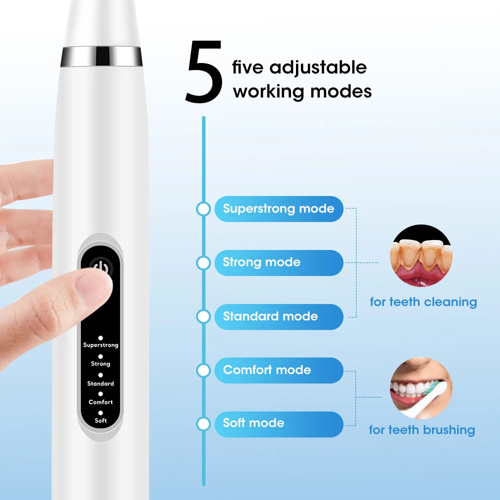 Electric Tooth Whitening Brush Sonic Toothbrush Tartar Eliminator Scraper Cleaner Dental Scaler Calculus Stone Remover Oral Care