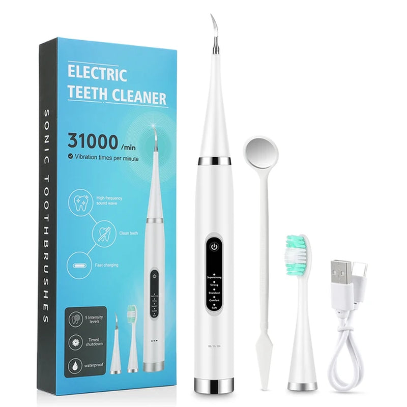 Electric Tooth Whitening Brush Sonic Toothbrush Tartar Eliminator Scraper Cleaner Dental Scaler Calculus Stone Remover Oral Care