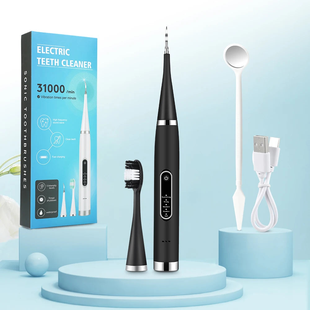 Electric Tooth Whitening Brush Sonic Toothbrush Tartar Eliminator Scraper Cleaner Dental Scaler Calculus Stone Remover Oral Care