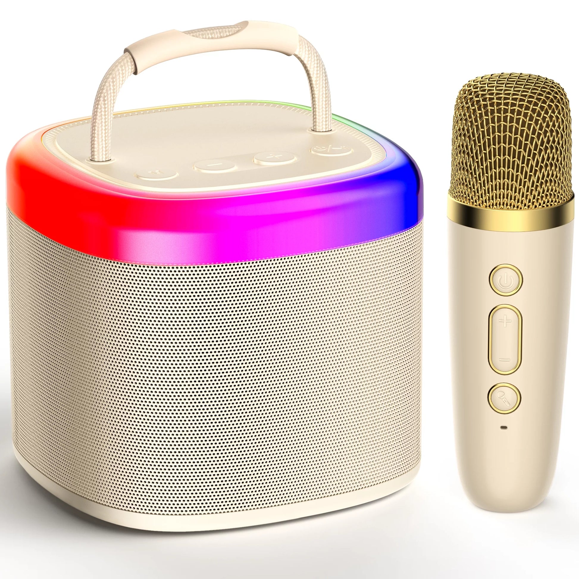 Mini Karaoke Machine, Portbale Bluetooth Speaker with Wireless Microphone