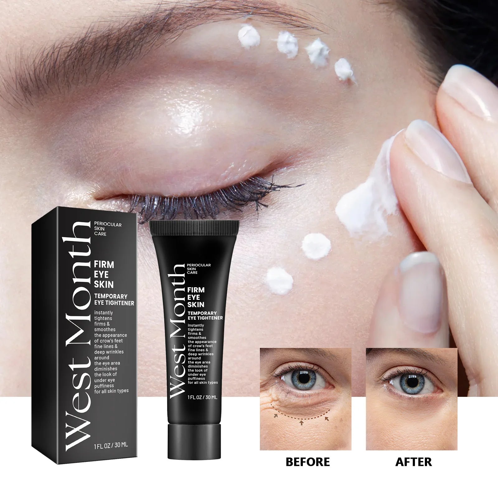 30Ml West & Month Firming Eye Cream Fading Wrinkle Eye Bags Dark Circles Magic Lines Fishtail Lines Moisturizing Eye Skin