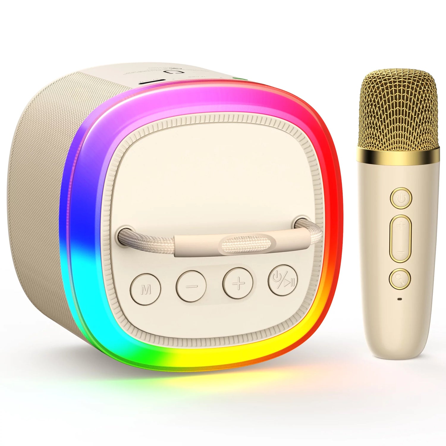 Mini Karaoke Machine, Portbale Bluetooth Speaker with Wireless Microphone