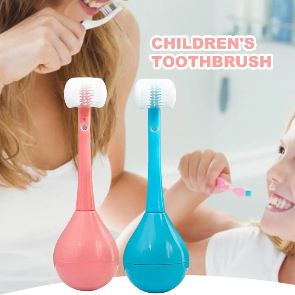 Safe Practical Cute Tumbler Three-Sided Toothbrush Novelty Toothbrush Cartoon for Home