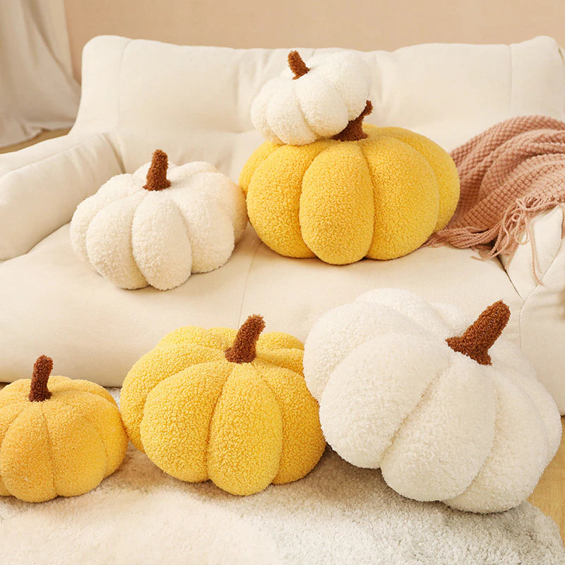 Kawaii Nordic Halloween Pumpkin Plush Toy Plushie Soft Plant Stuffed Doll Holidays Props Decorative Throw Pillow for Kids